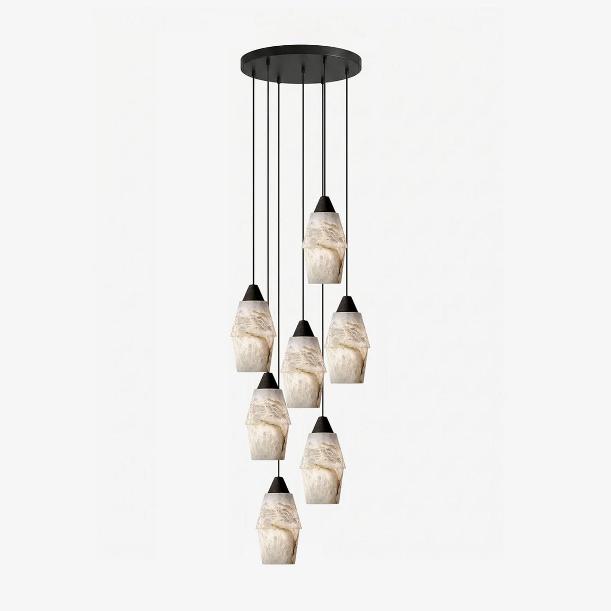 Pavilion albast Cluster Kroonluchter