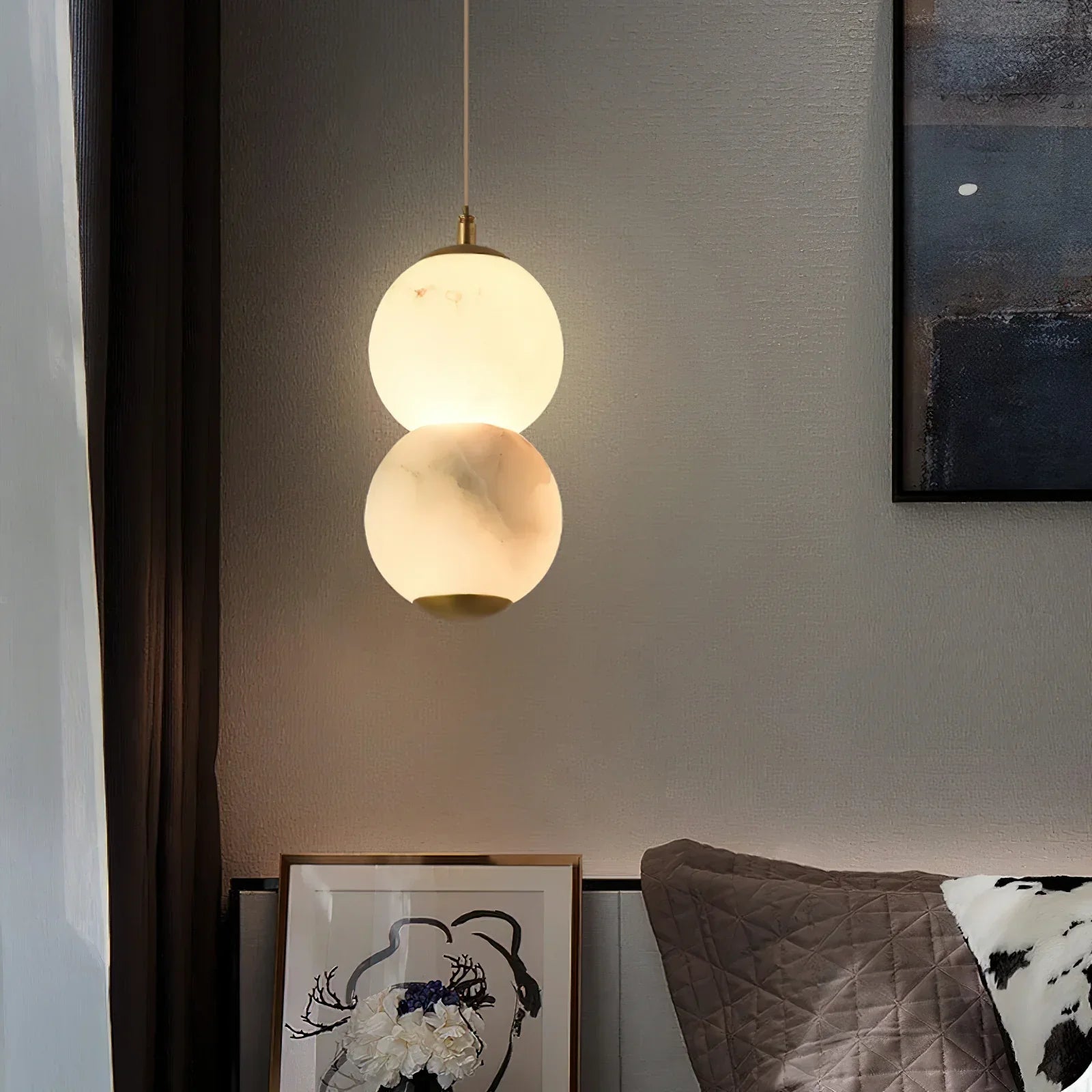 Valentina Modern Ronde Metaal Hars Hanglampen Tinten Slaapkamer