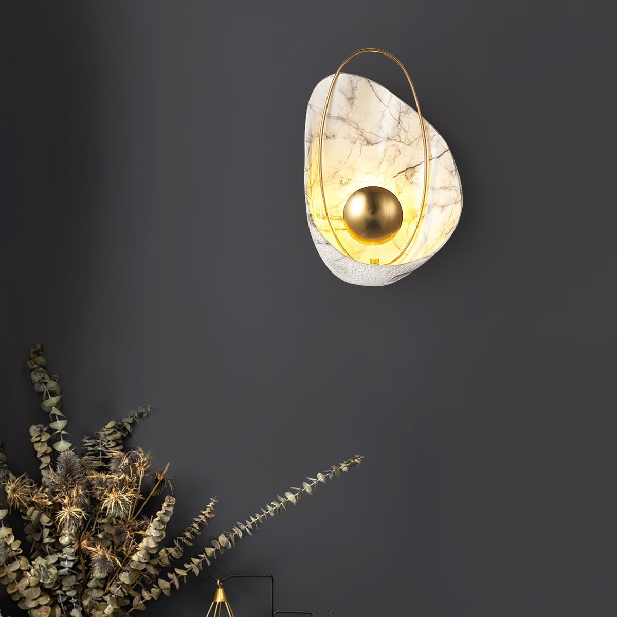 Vethaora Premium Noordse kunst Pearl hars wandlamp