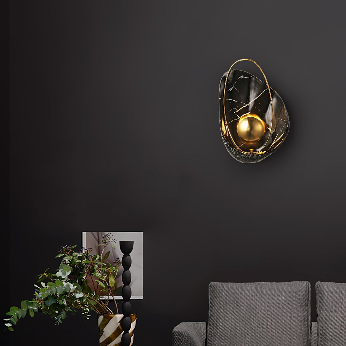 Vethaora Premium Noordse kunst Pearl hars wandlamp