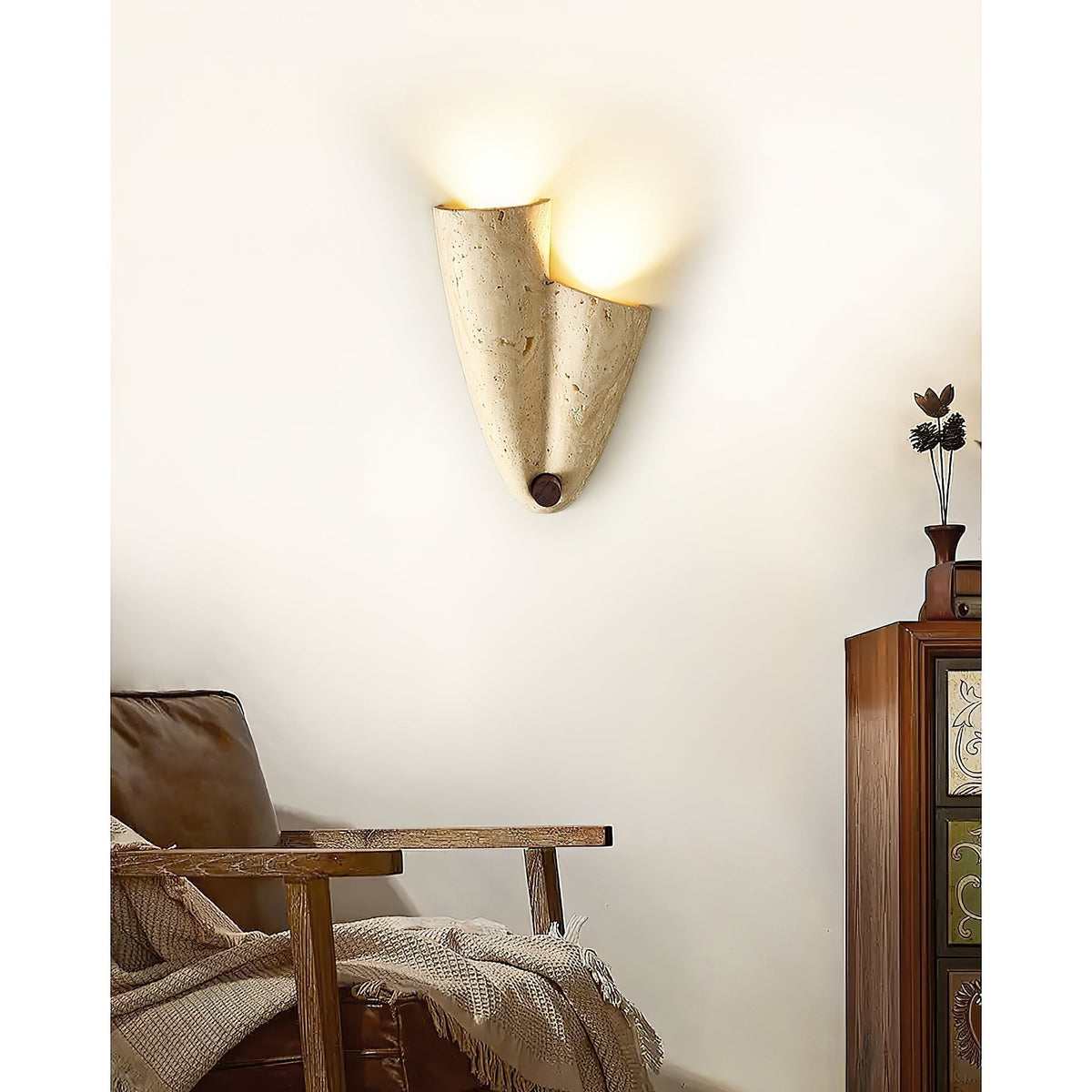 Seralaya travertin wandlamp