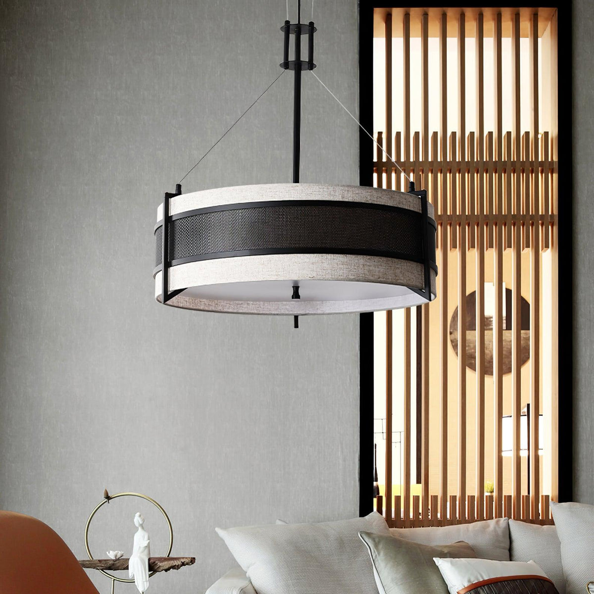 Rivanora Kroonluchter Pedesina Zwart Mesh LED