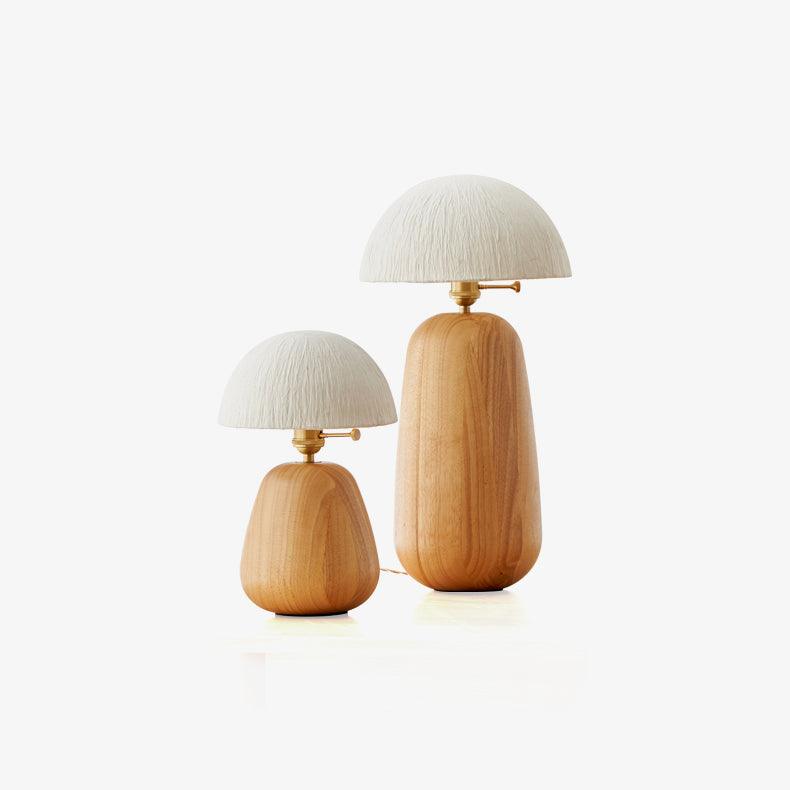 Elugan tafellamp van massief hout