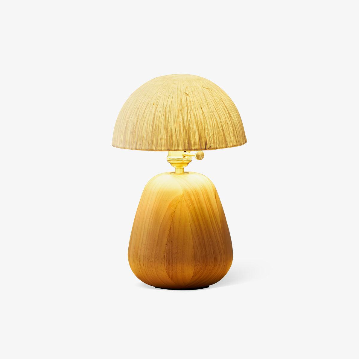Elugan tafellamp van massief hout