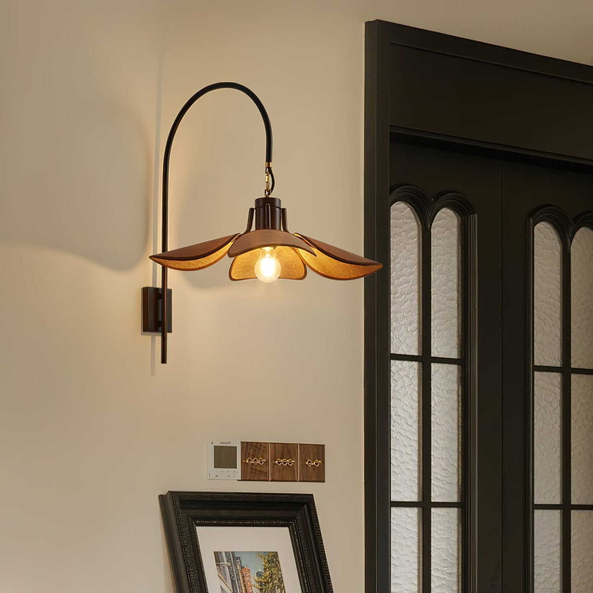 Visilis Premium Noordse kunst Bloemblaad wandlamp
