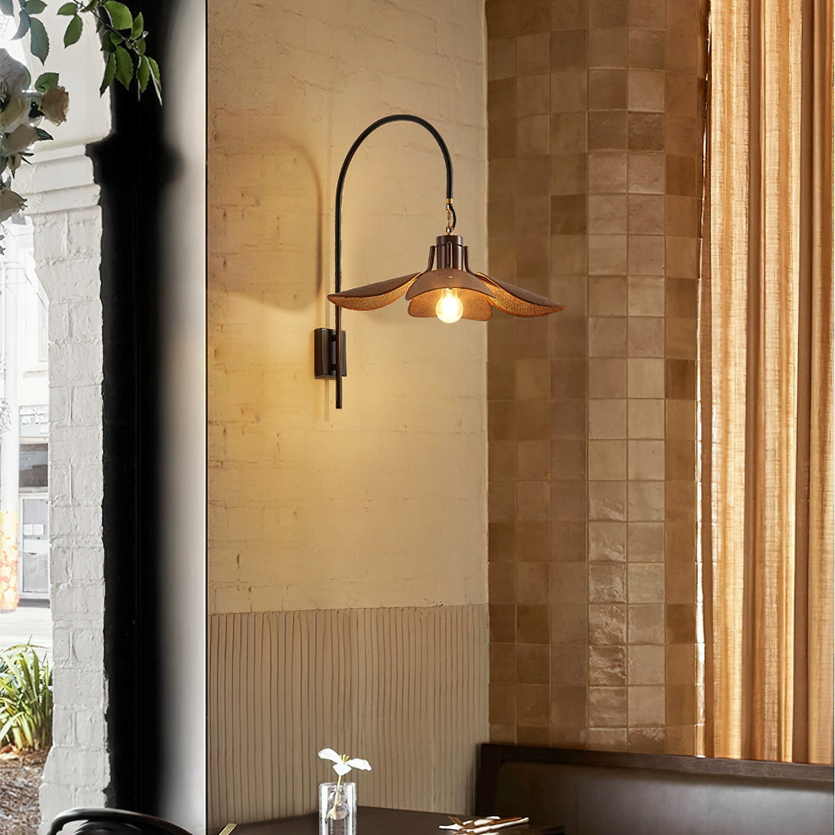 Visilis Premium Noordse kunst Bloemblaad wandlamp