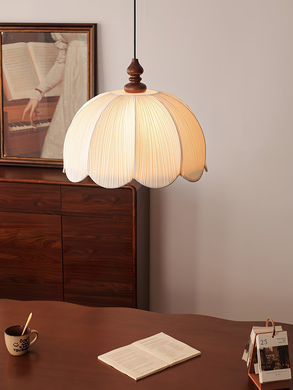 Imiraril hanglamp met tropisch textiel