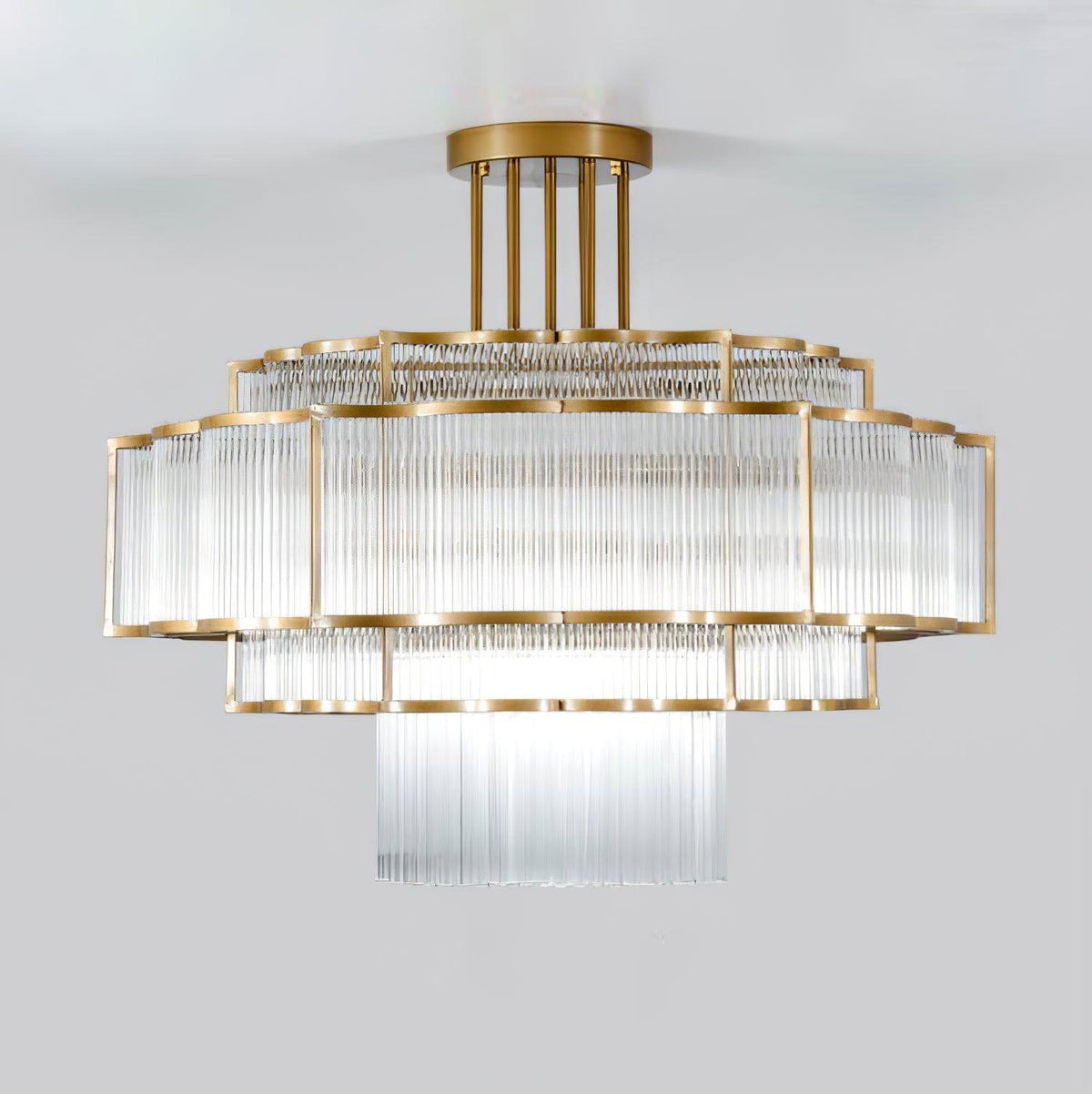 Eirelaine Kroonluchter Goud Zwart glas