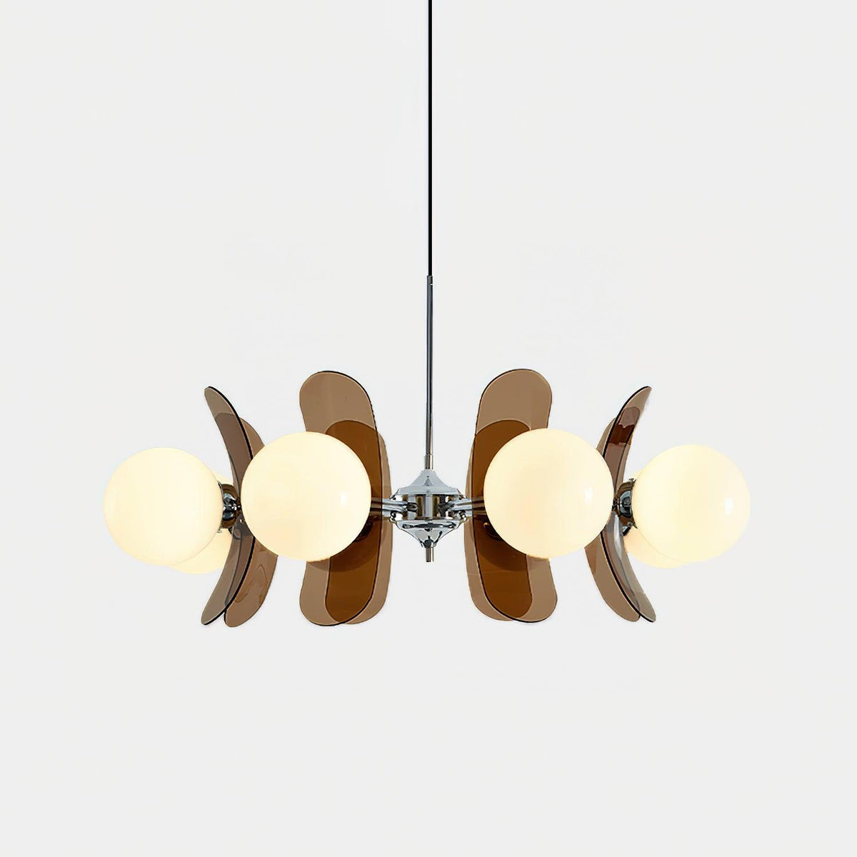 Quay Kroonluchter met Phosphorescent Glazen Lampenkap