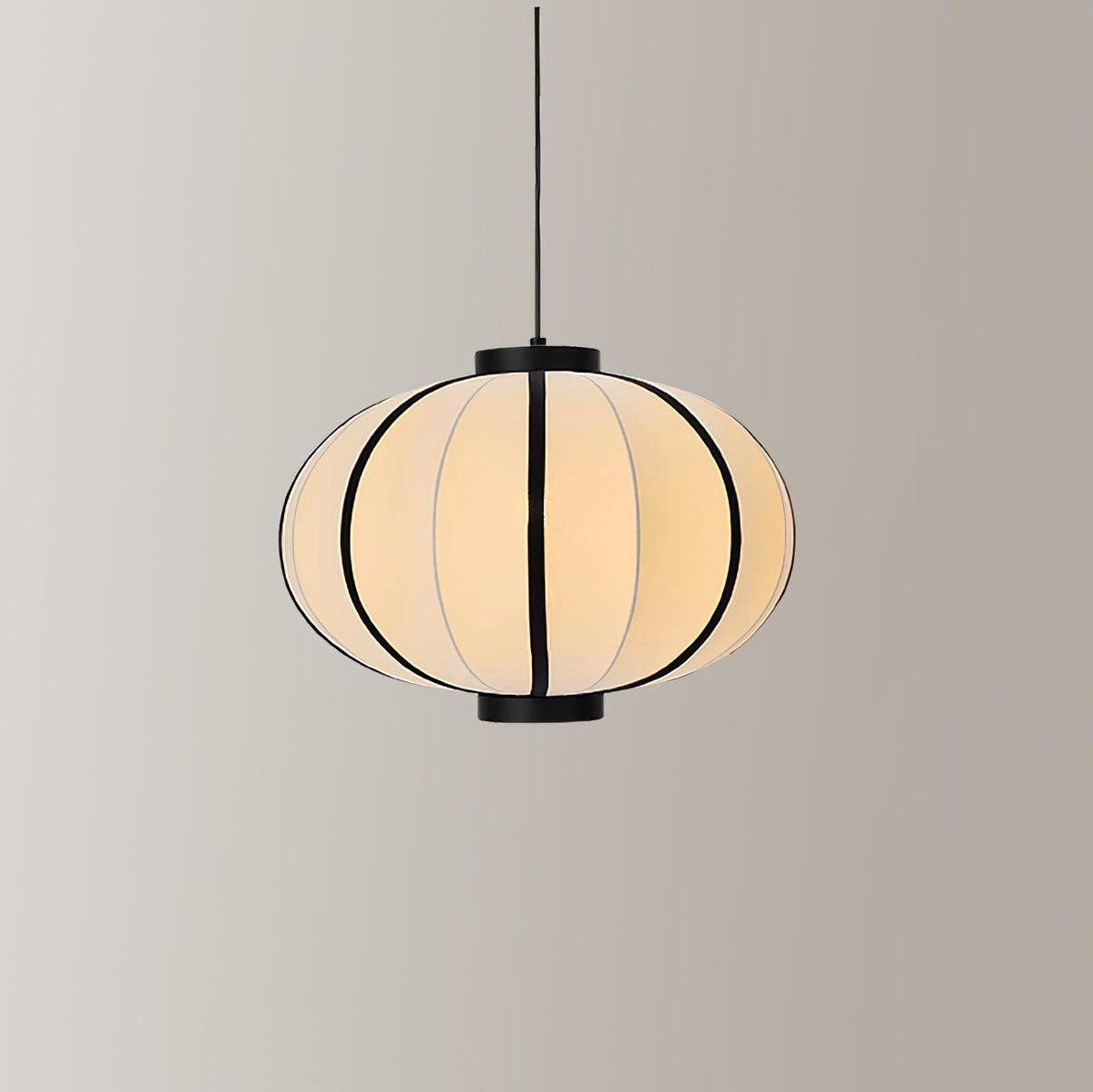 Lumara hanglamp met stoffen lantaarnkap in vintage stijl