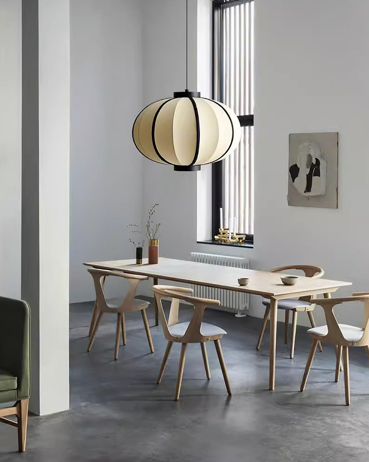 Lumara hanglamp met stoffen lantaarnkap in vintage stijl