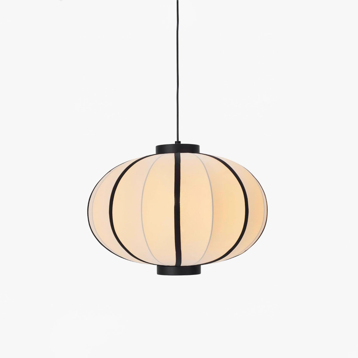Lumara hanglamp met stoffen lantaarnkap in vintage stijl