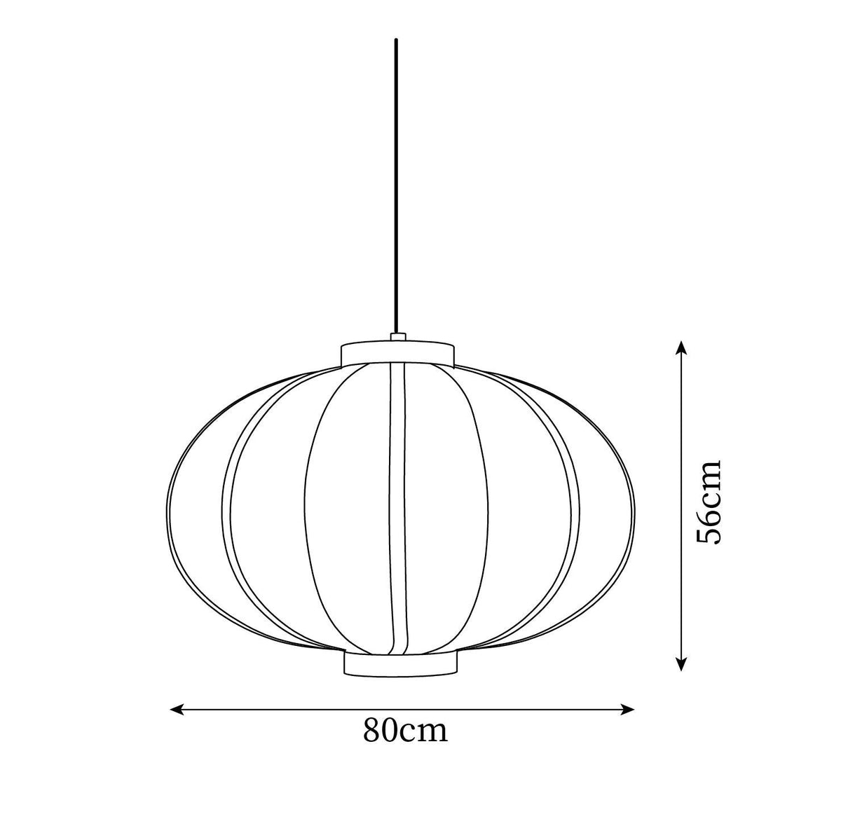 Lumara hanglamp met stoffen lantaarnkap in vintage stijl