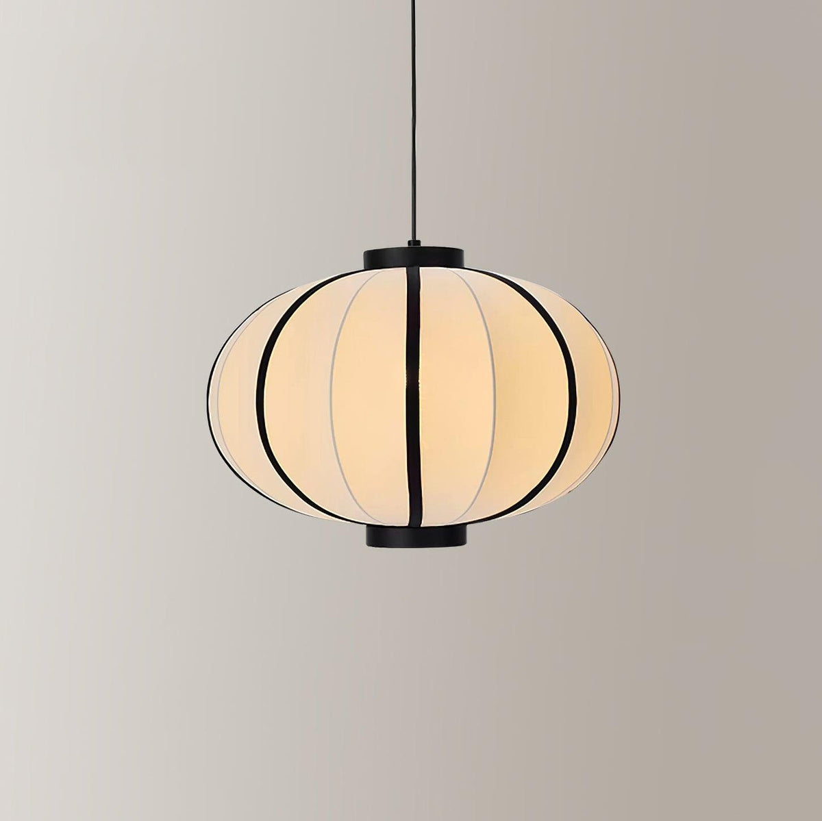 Lumara hanglamp met stoffen lantaarnkap in vintage stijl