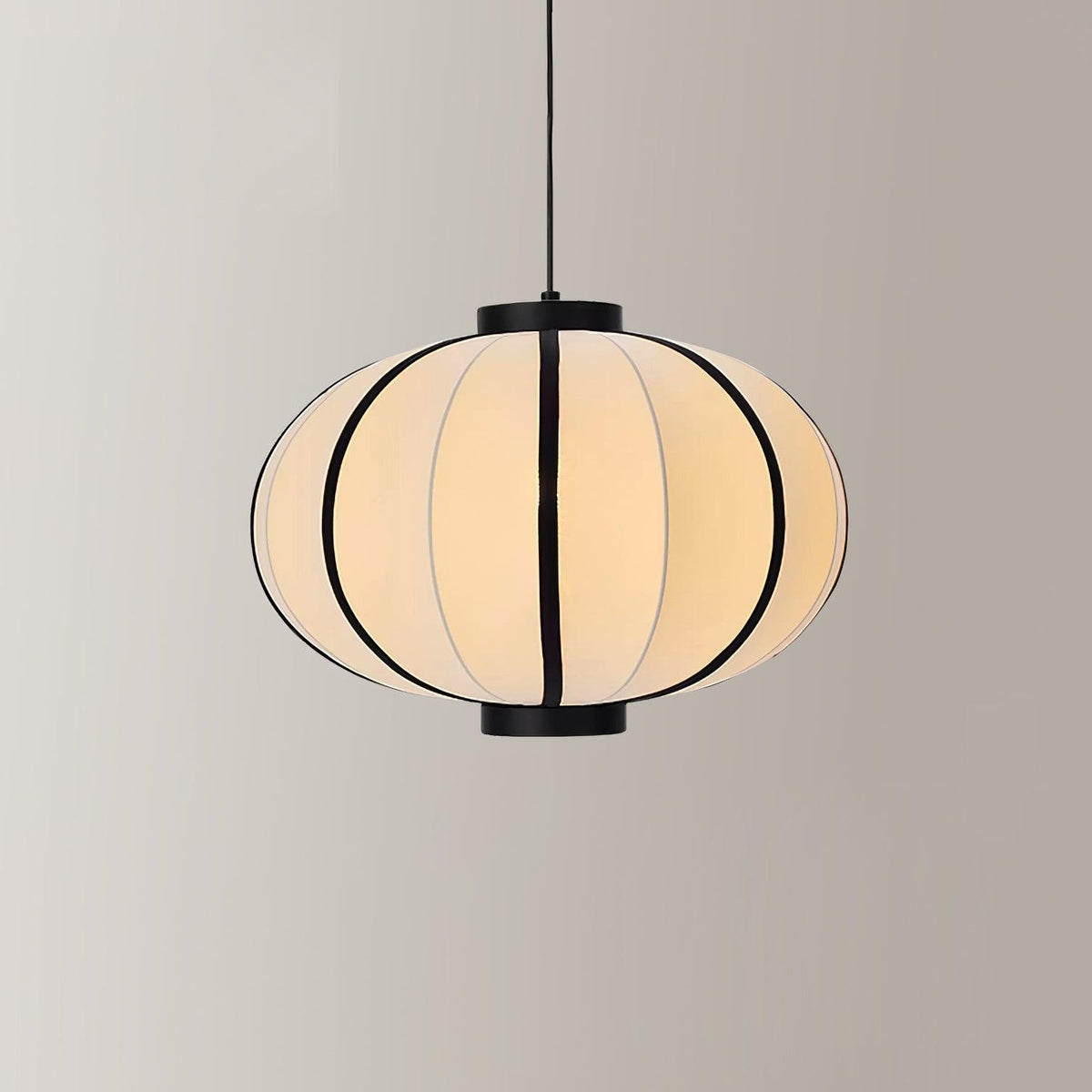 Lumara hanglamp met stoffen lantaarnkap in vintage stijl