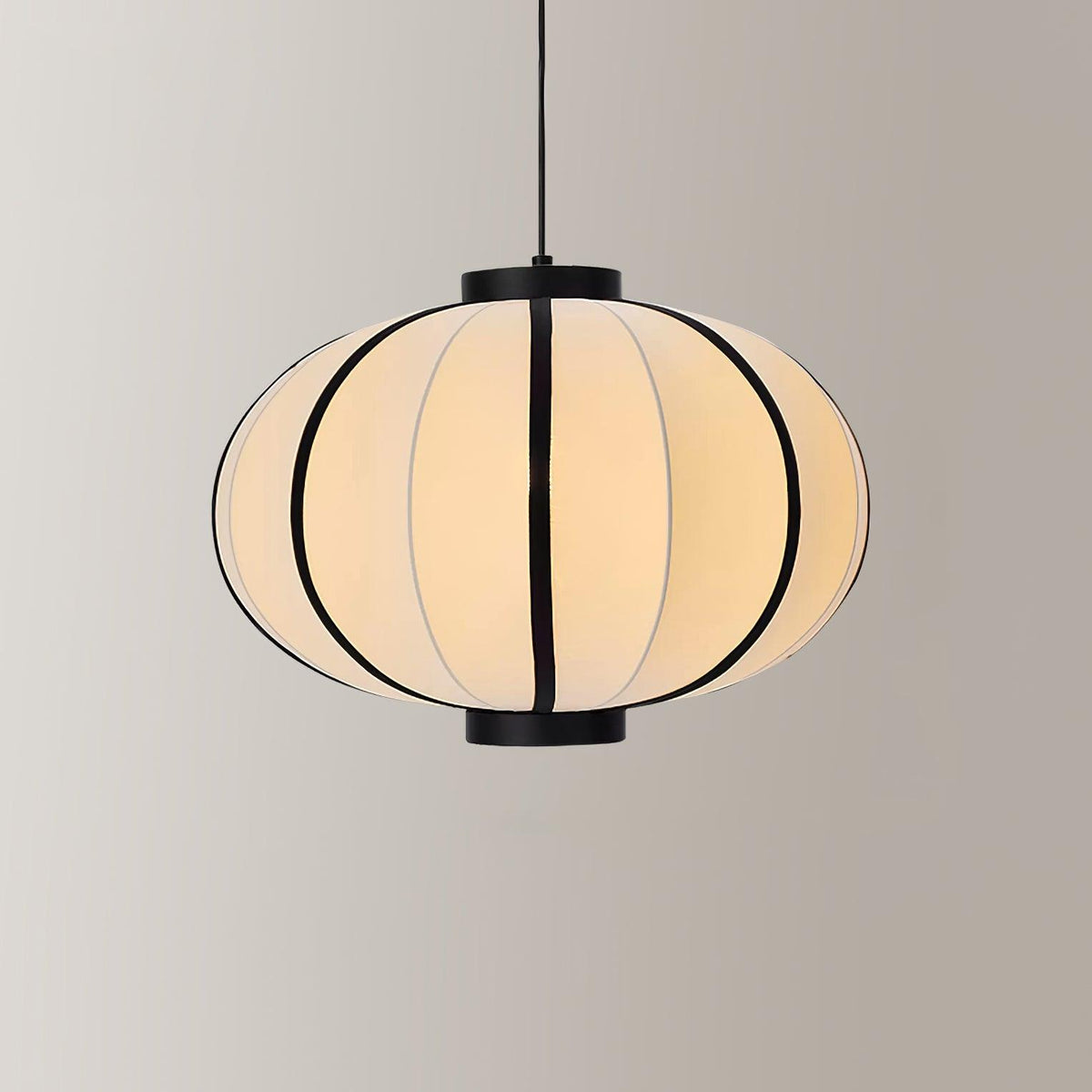 Lumara hanglamp met stoffen lantaarnkap in vintage stijl