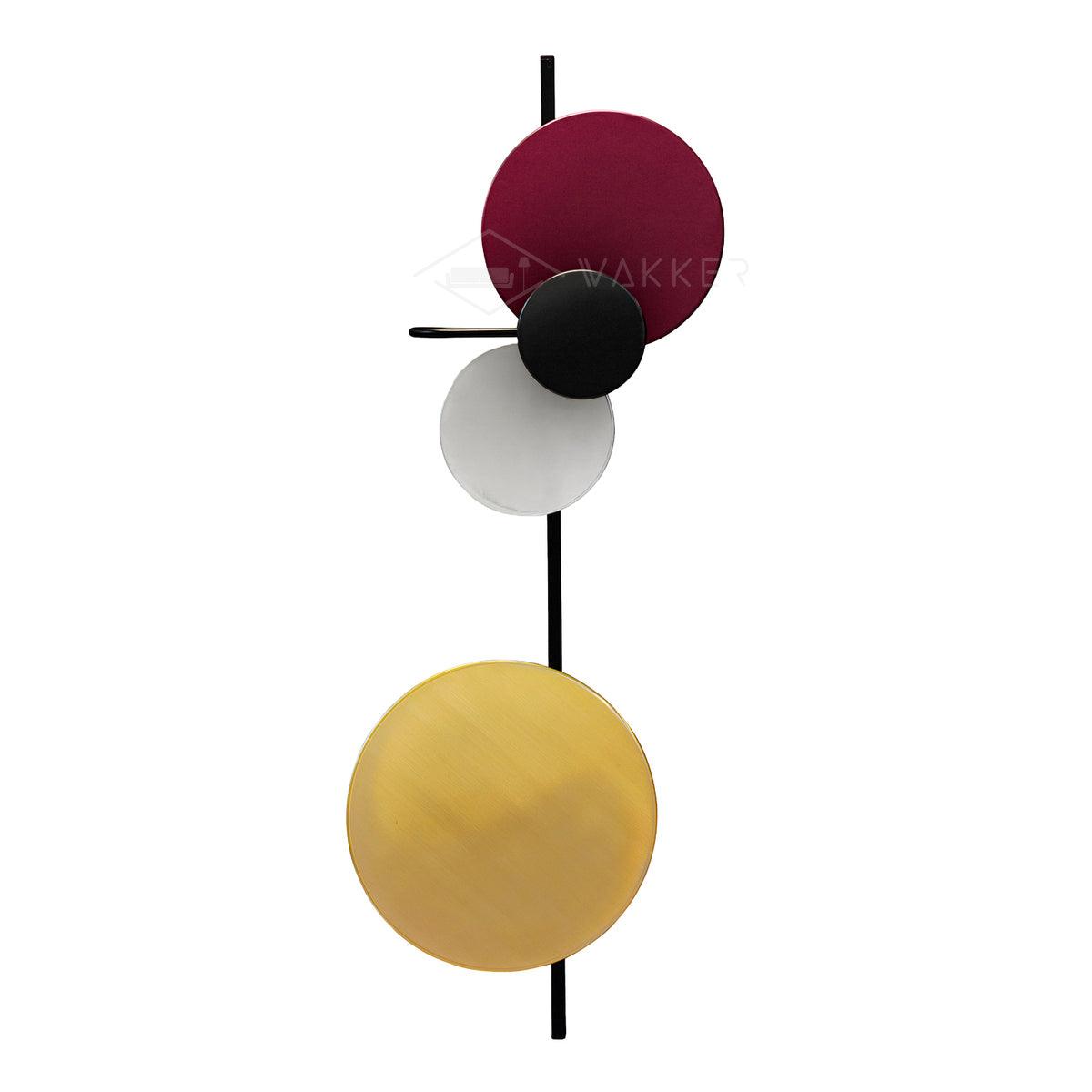 Mirq wandlamp met Magnetische Schijven Kunstzinnig