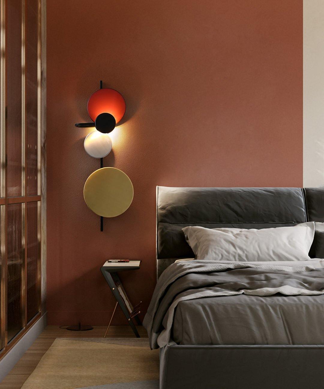 Mirq wandlamp met Magnetische Schijven Kunstzinnig