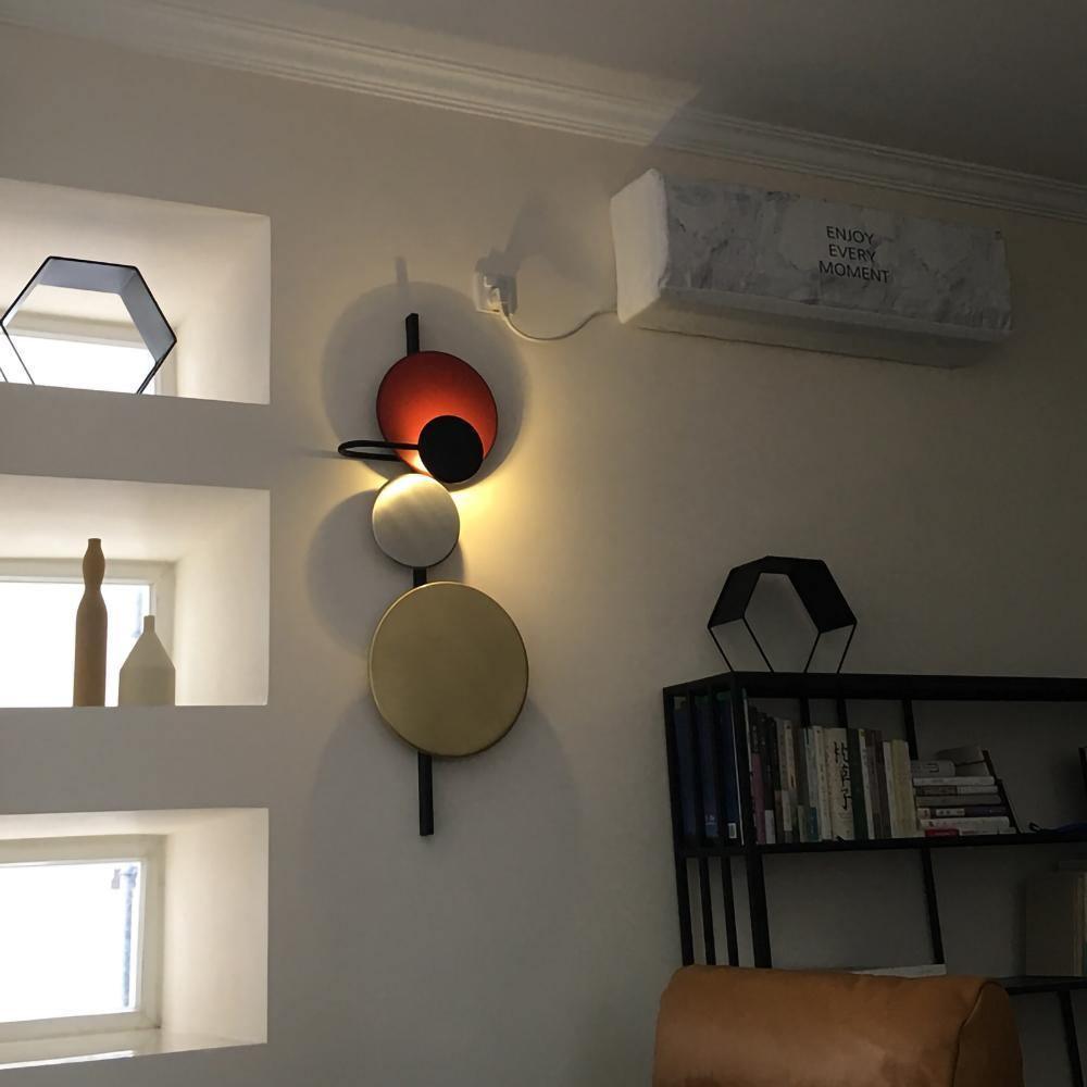 Mirq wandlamp met Magnetische Schijven Kunstzinnig
