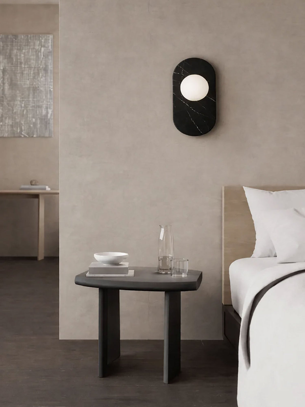 Rosalind wandlamp in marmer