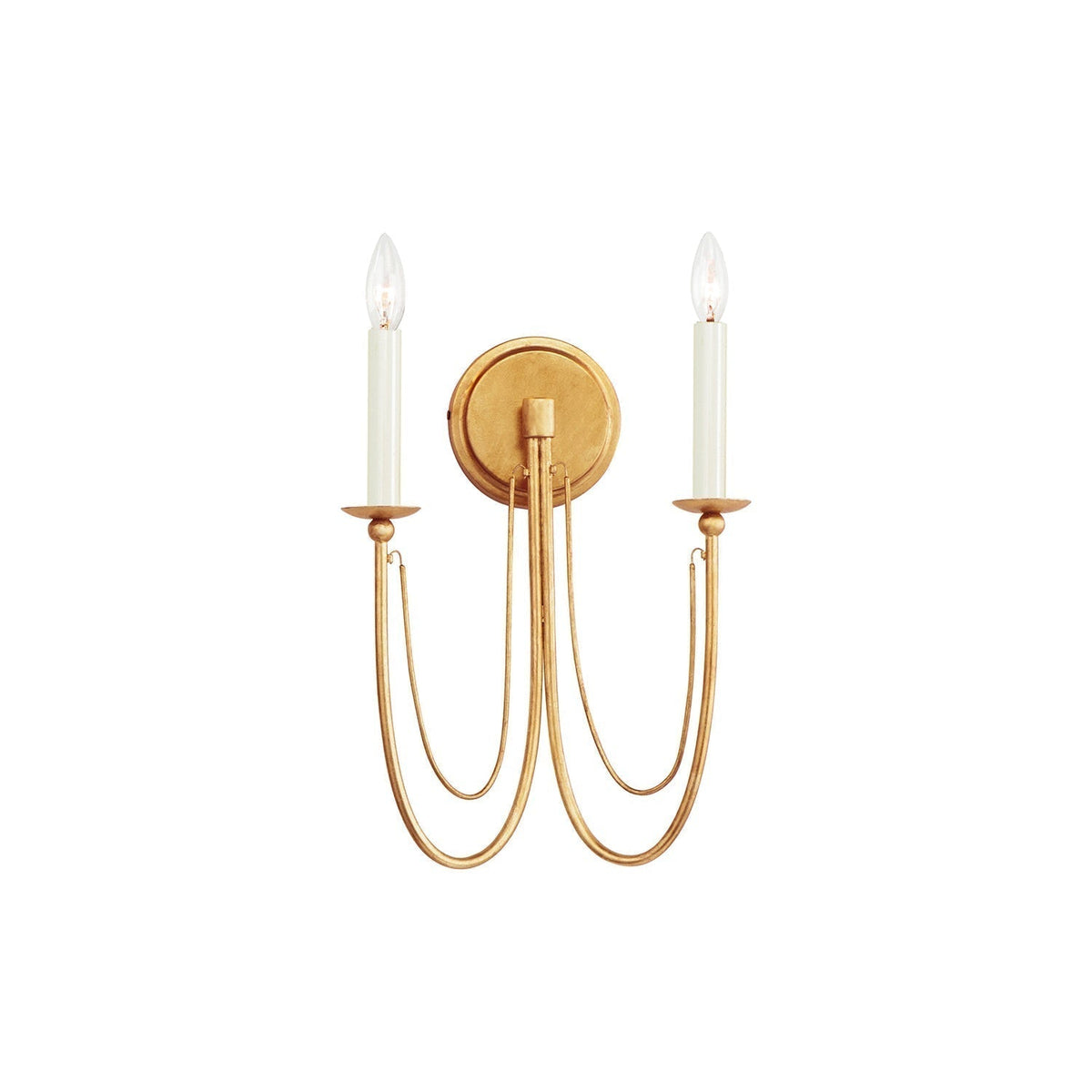 Lioruaria wandlamp met goudkleurige afwerking