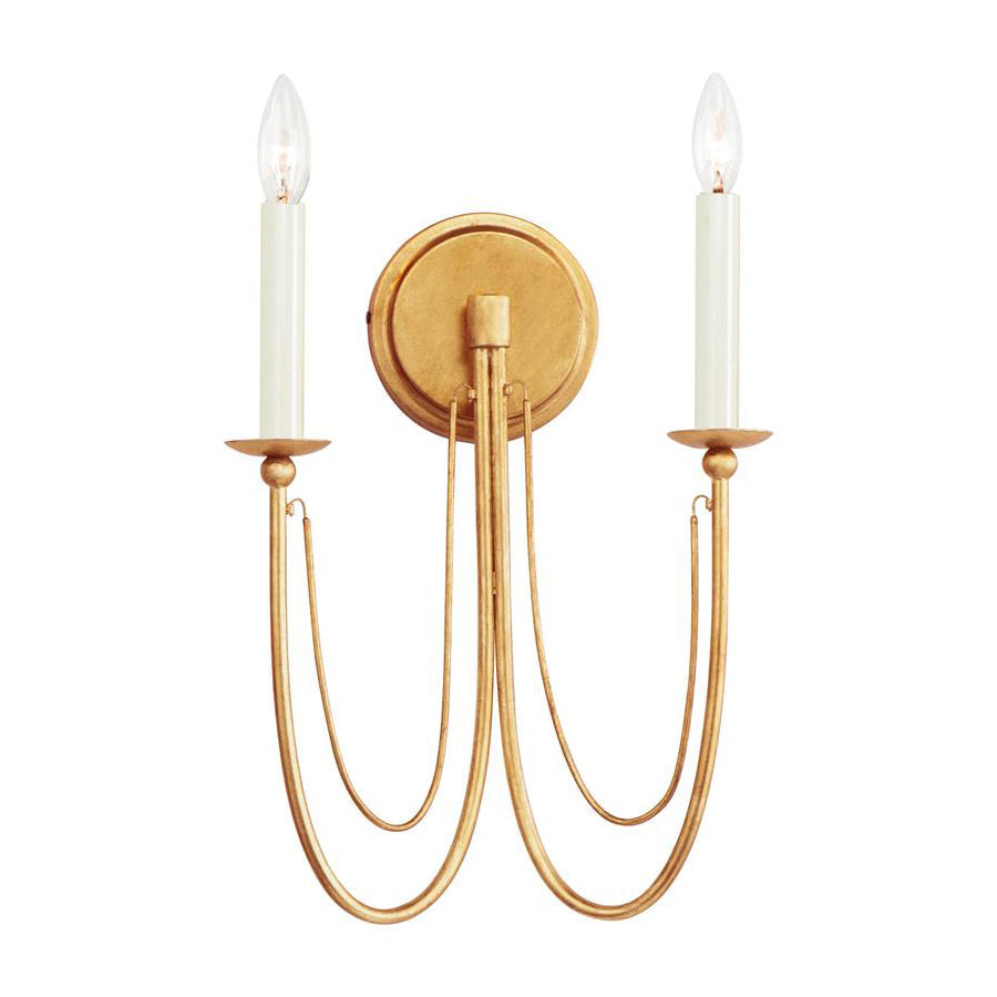 Lioruaria wandlamp met goudkleurige afwerking