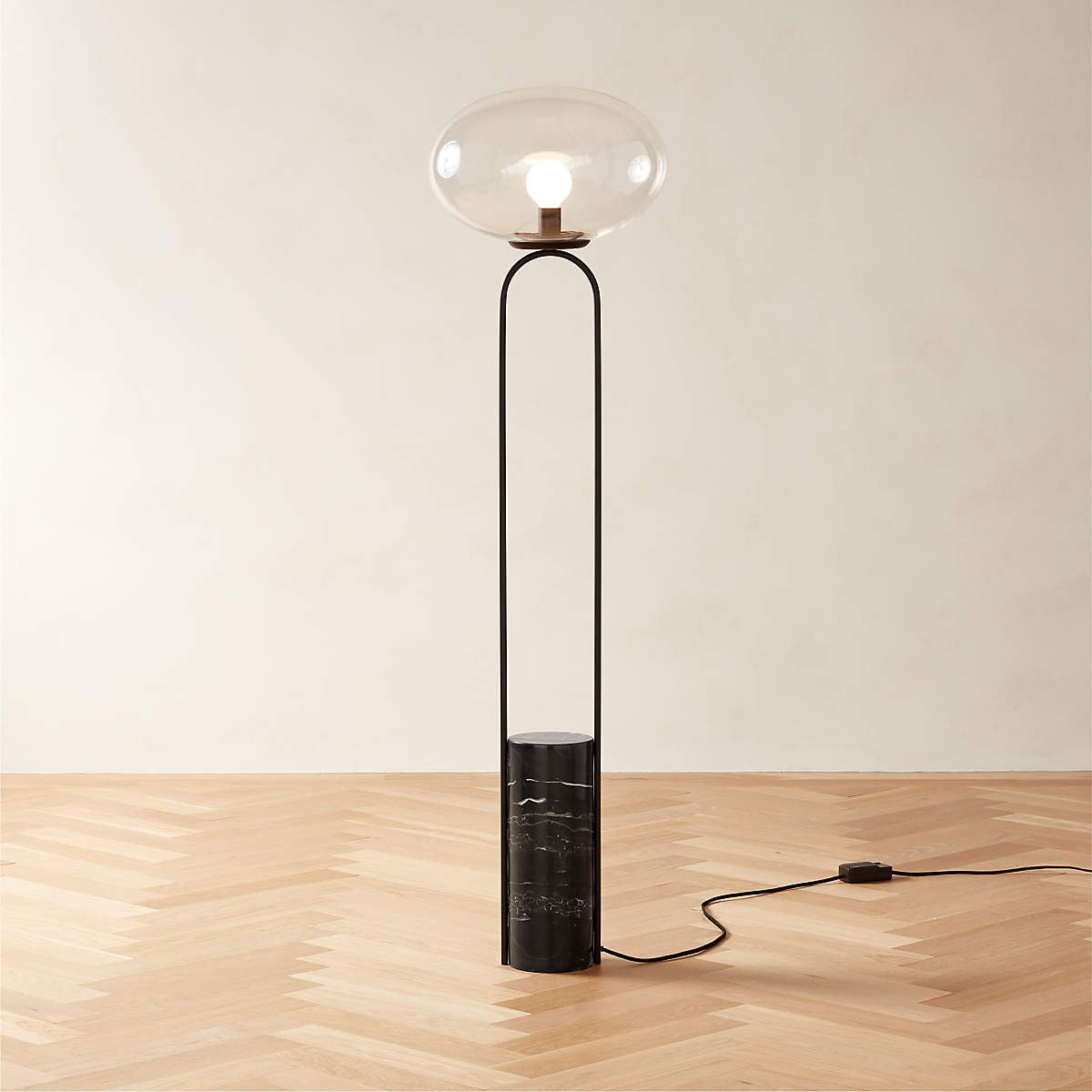 Haloroy vloerlamp met marmer