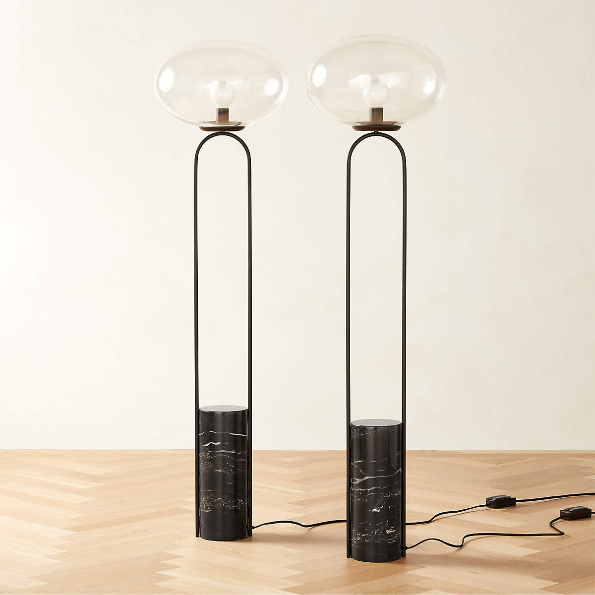 Haloroy vloerlamp met marmer