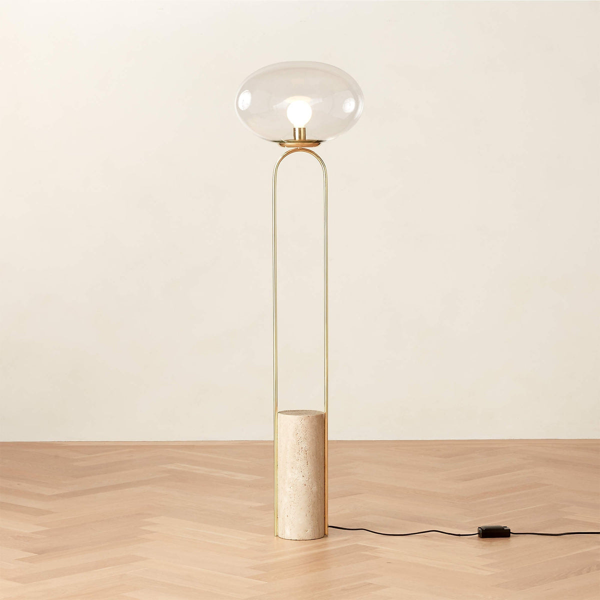 Haloroy vloerlamp met marmer