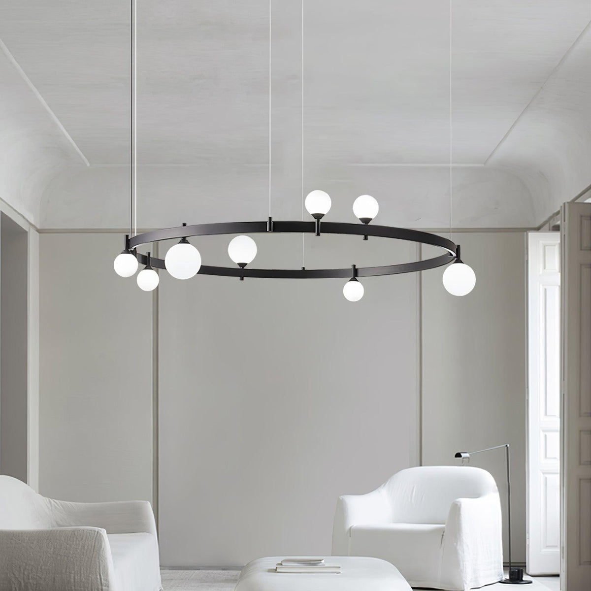 Orel hanglamp ronde zwarte ring