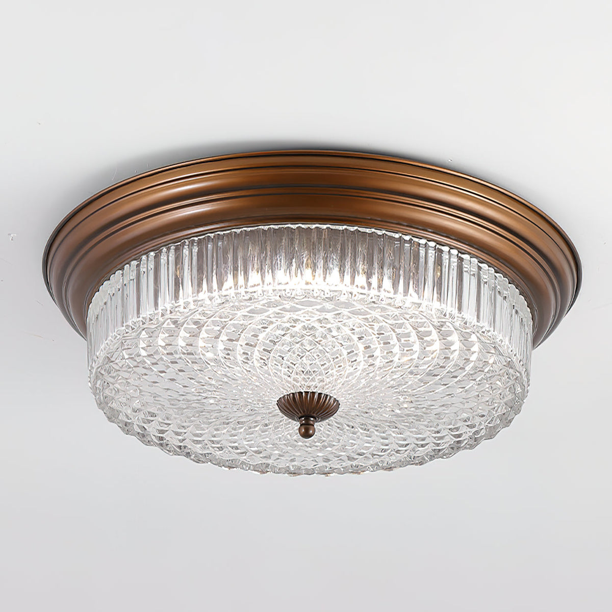 Ulcarir Retro-glas vlakke plafondlamp