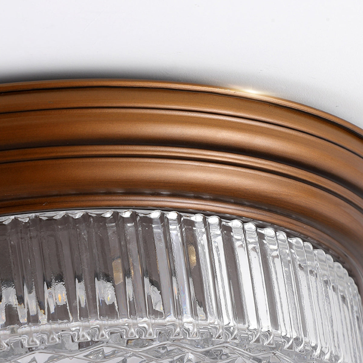 Ulcarir Retro-glas vlakke plafondlamp