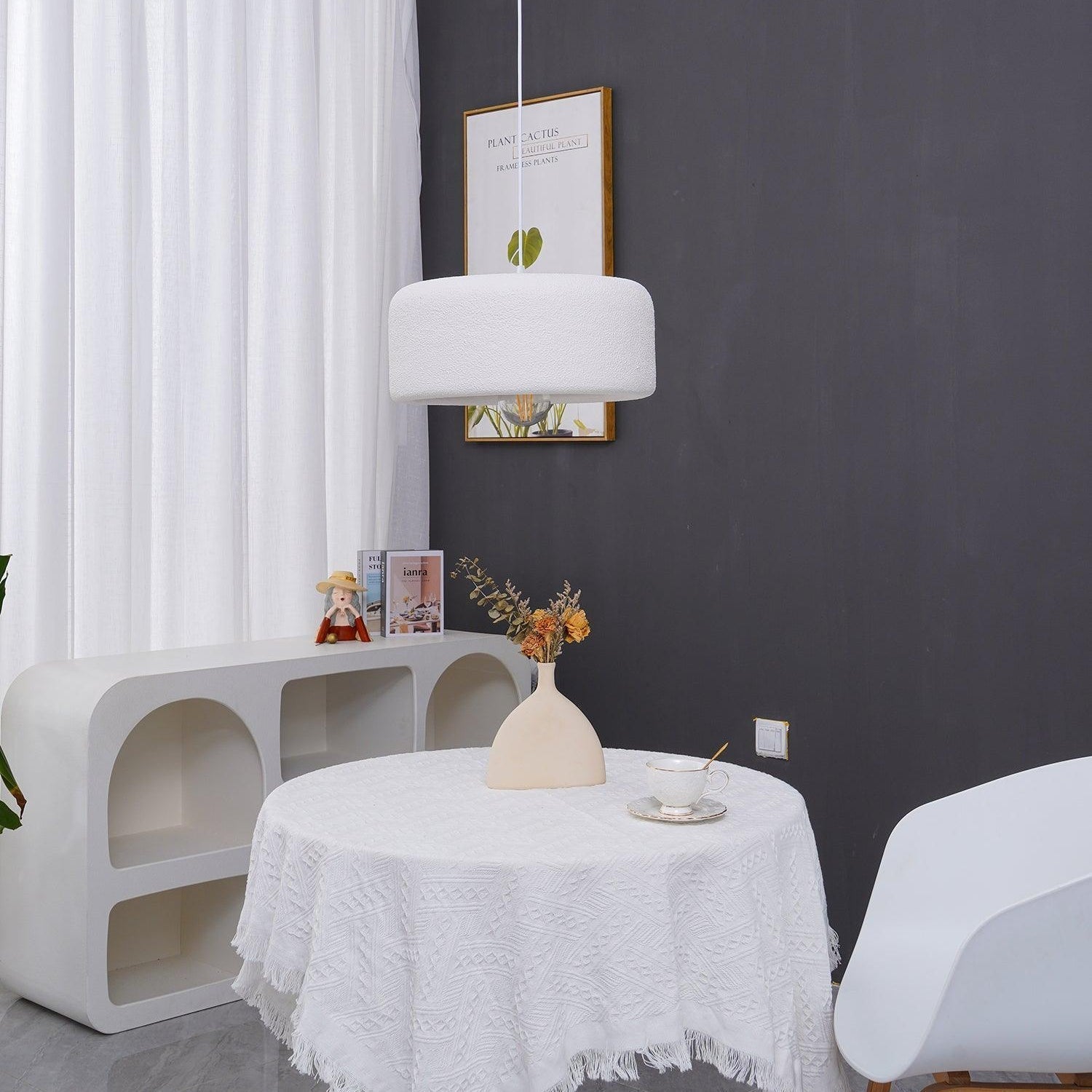 Byers Moderne Koepel LED Hanglamp Grijs Metaal/Acryl Woonkamer