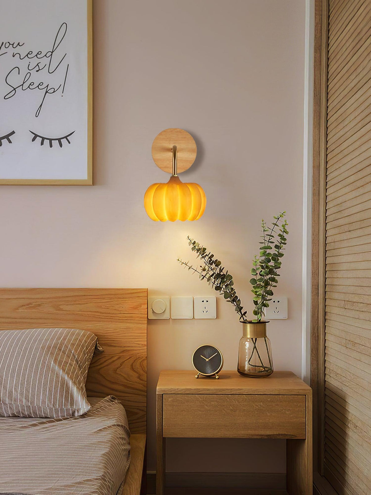 Vilorel creatieve wandlamp in pompoenvorm