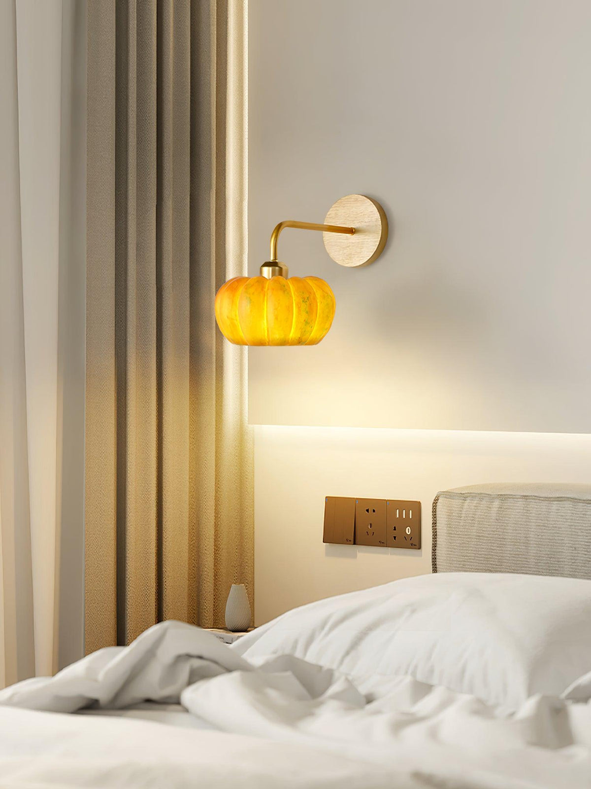 Vilorel creatieve wandlamp in pompoenvorm