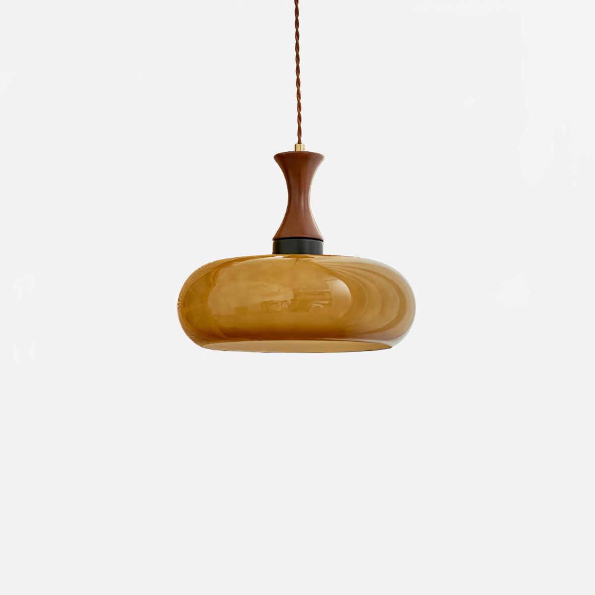 Cadenza Houten Retro hanglamp Geel