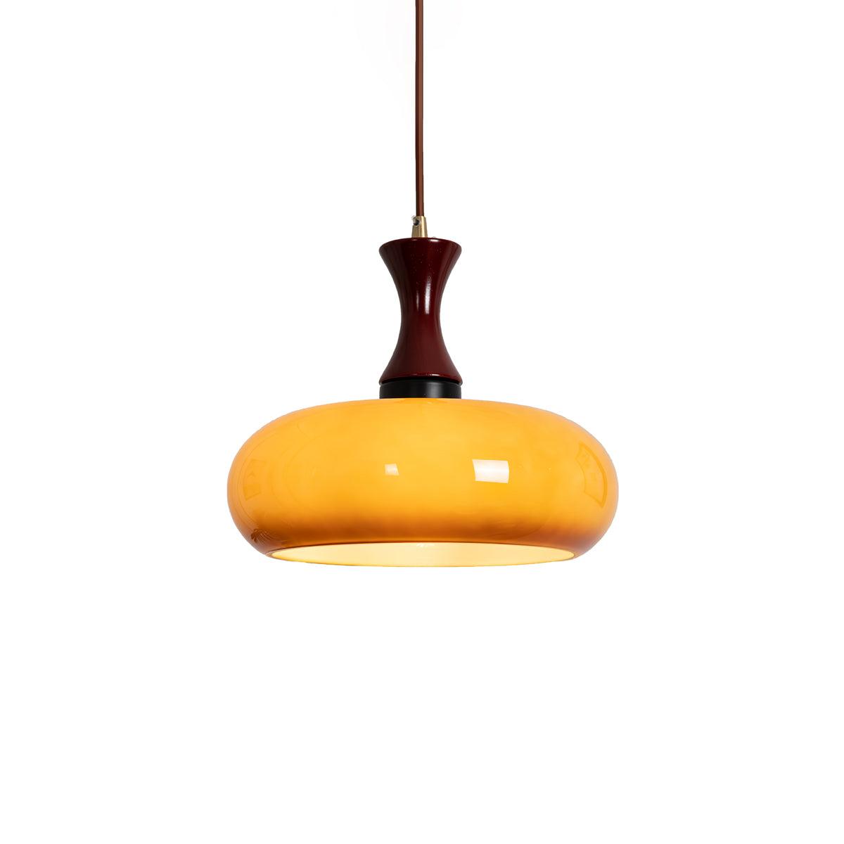 Cadenza Houten Retro hanglamp Geel