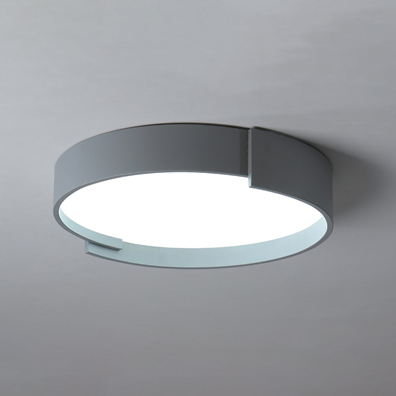 Quinn Moderne Eenvoudig Ronde LED Plafondlampen Wit/Grijs/Groen Metaal Slaapkamer