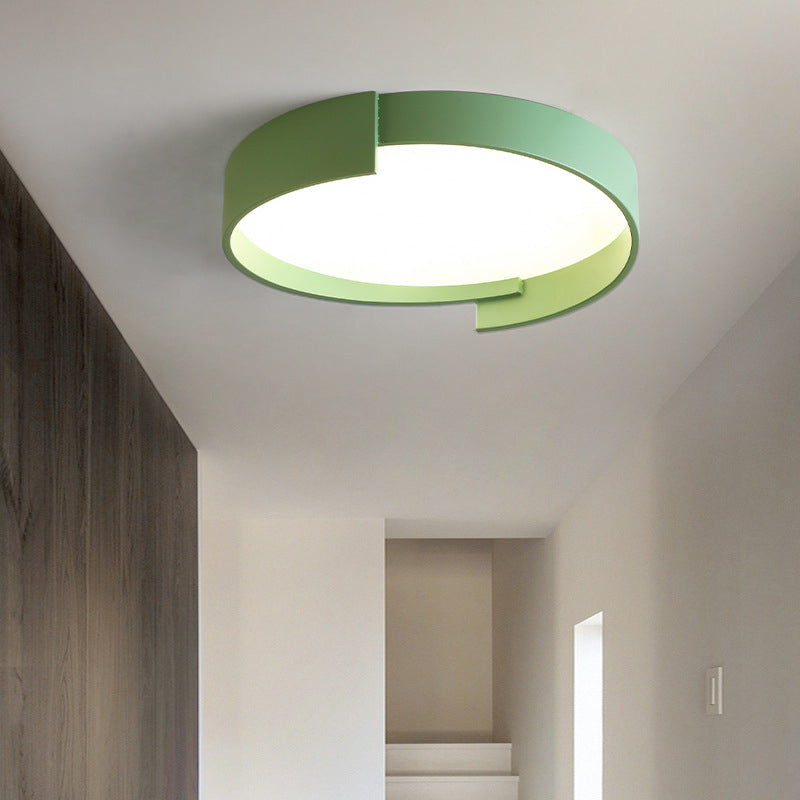 Quinn Moderne Eenvoudig Ronde LED Plafondlampen Wit/Grijs/Groen Metaal Slaapkamer