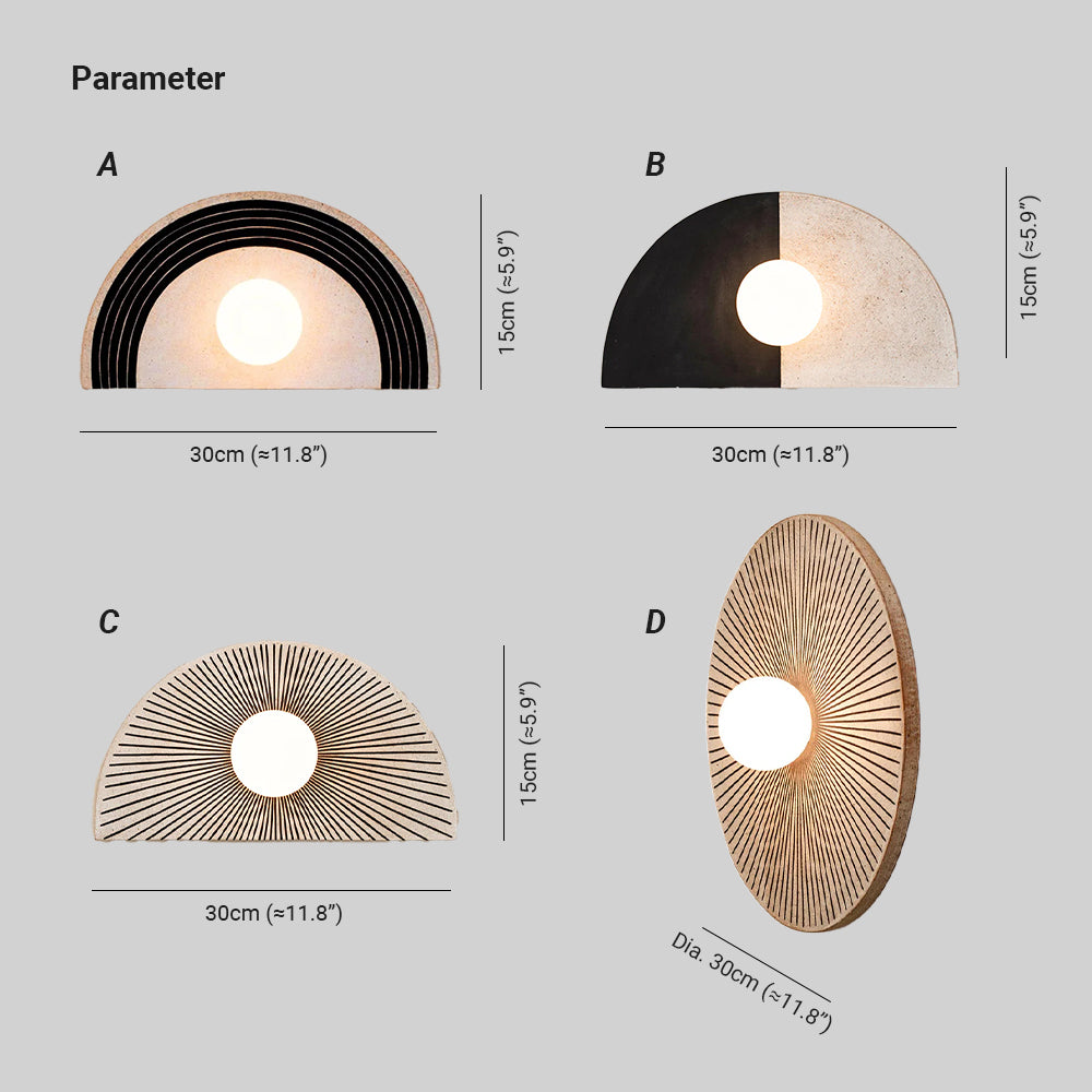 Elif Modern Geometrische Stijl Ongebruikelijk Hars Glas Wandlamp Slaapkamer Eetkamer