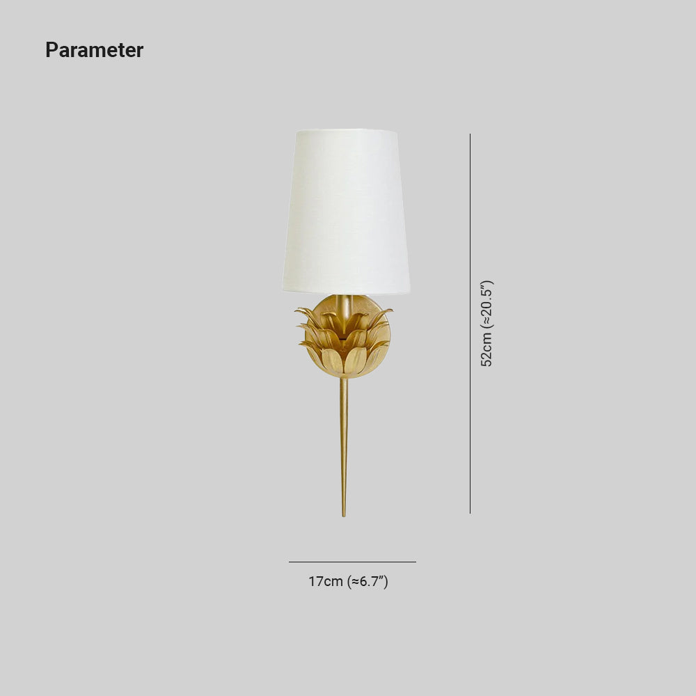Alessio Vintage Antiek Metaal Stof Wandlamp Lampenkap Badkamer Slaapkamer
