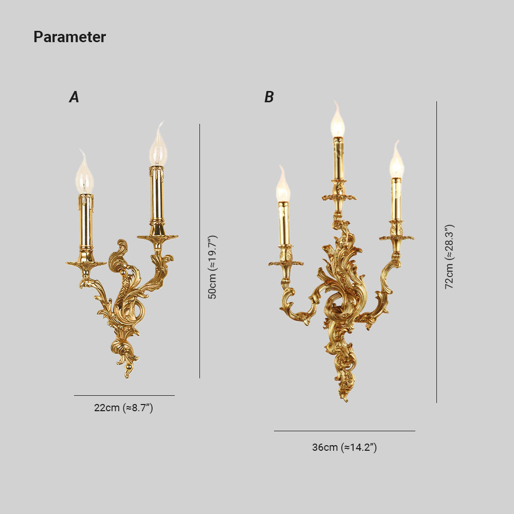 Alessio Vintage Paleis Kaars Wandlamp Woonkamer Slaapkamer Badkamer
