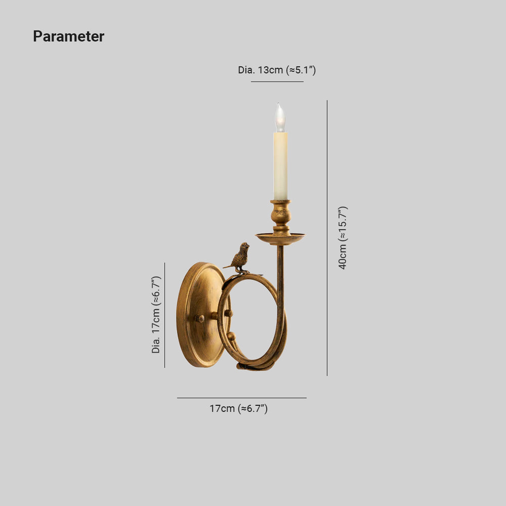 Alessio Vintage Paleis Kaars Wandlamp Armatuur Slaapkamer Hal