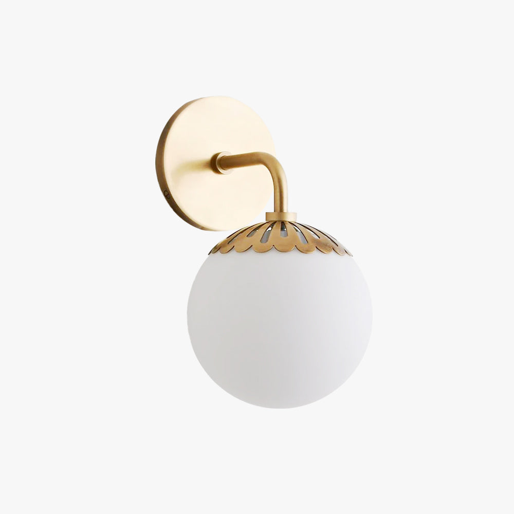 Alessio Minimalisme Metaal Glas Messing Zwart Nikkel Wandlamp Eetkamer Slaapkamer