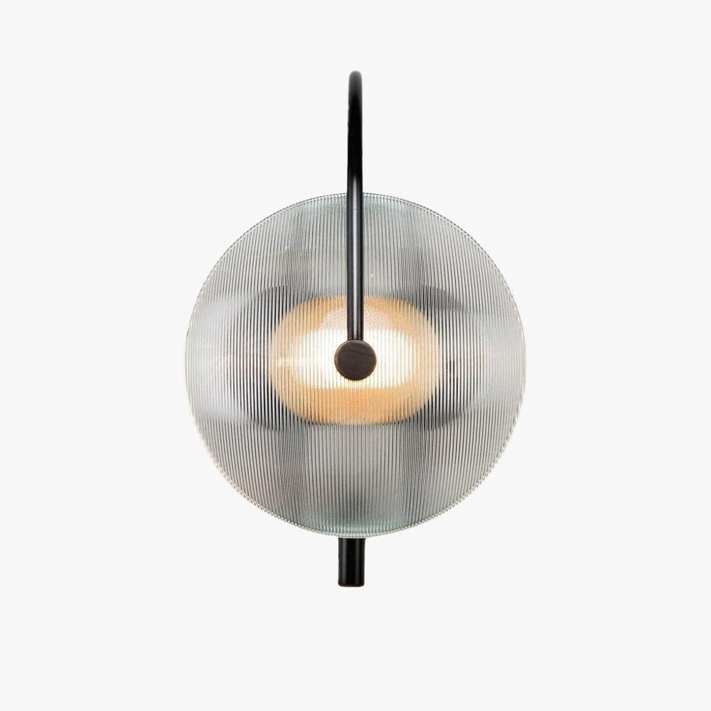 Elif Modern Zwart Goud Metaal Glas Wandlamp Eetkamer Slaapkamer