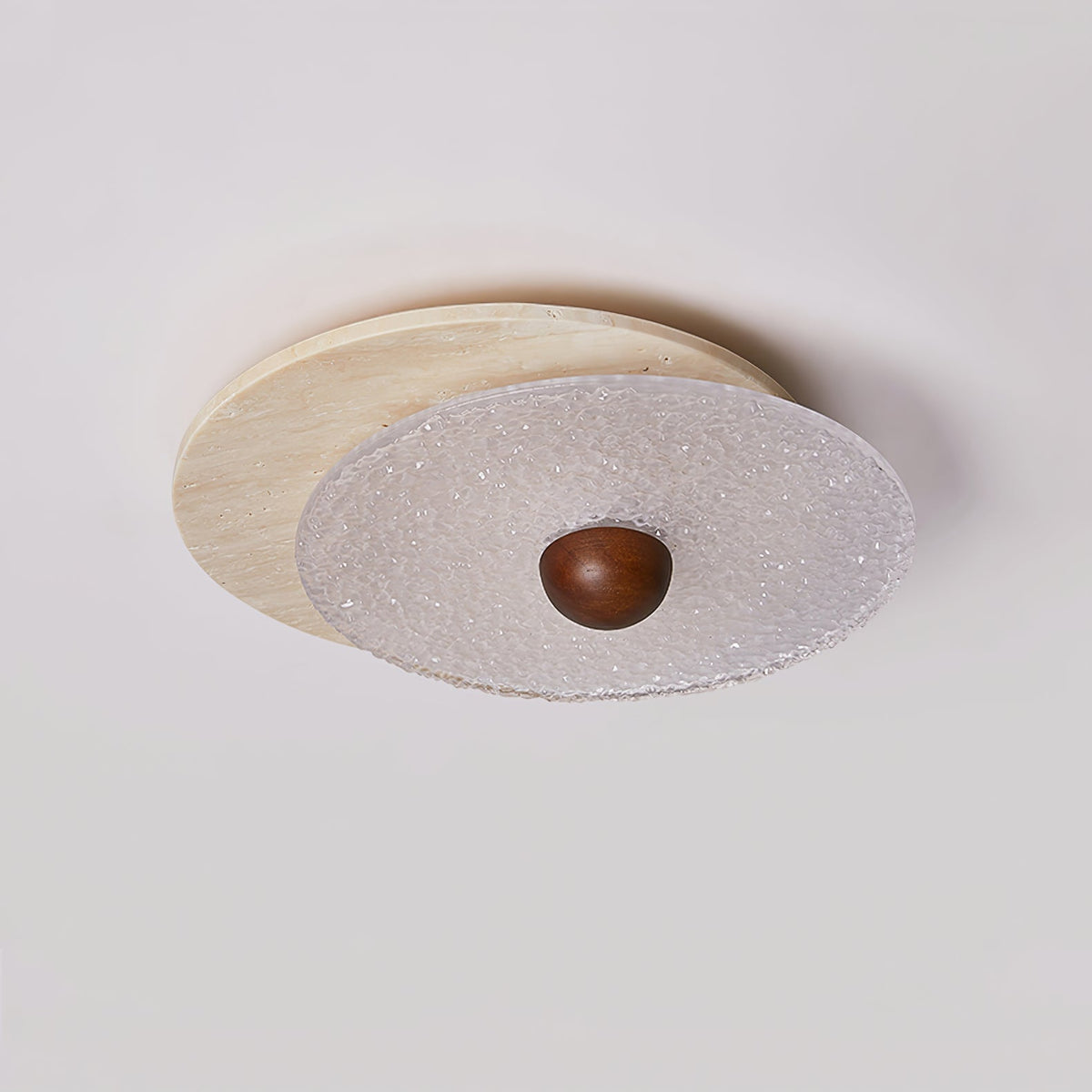 Keth Rond Travertin Plafondlamp / Wandlamp