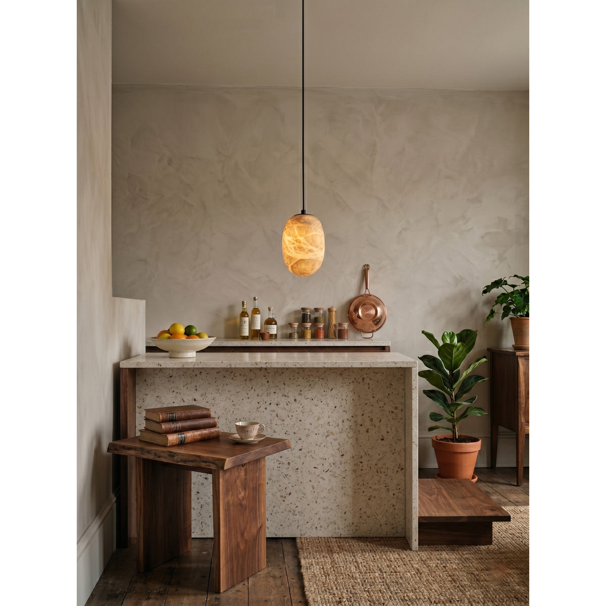 Eireenne hanglamp van albast in
