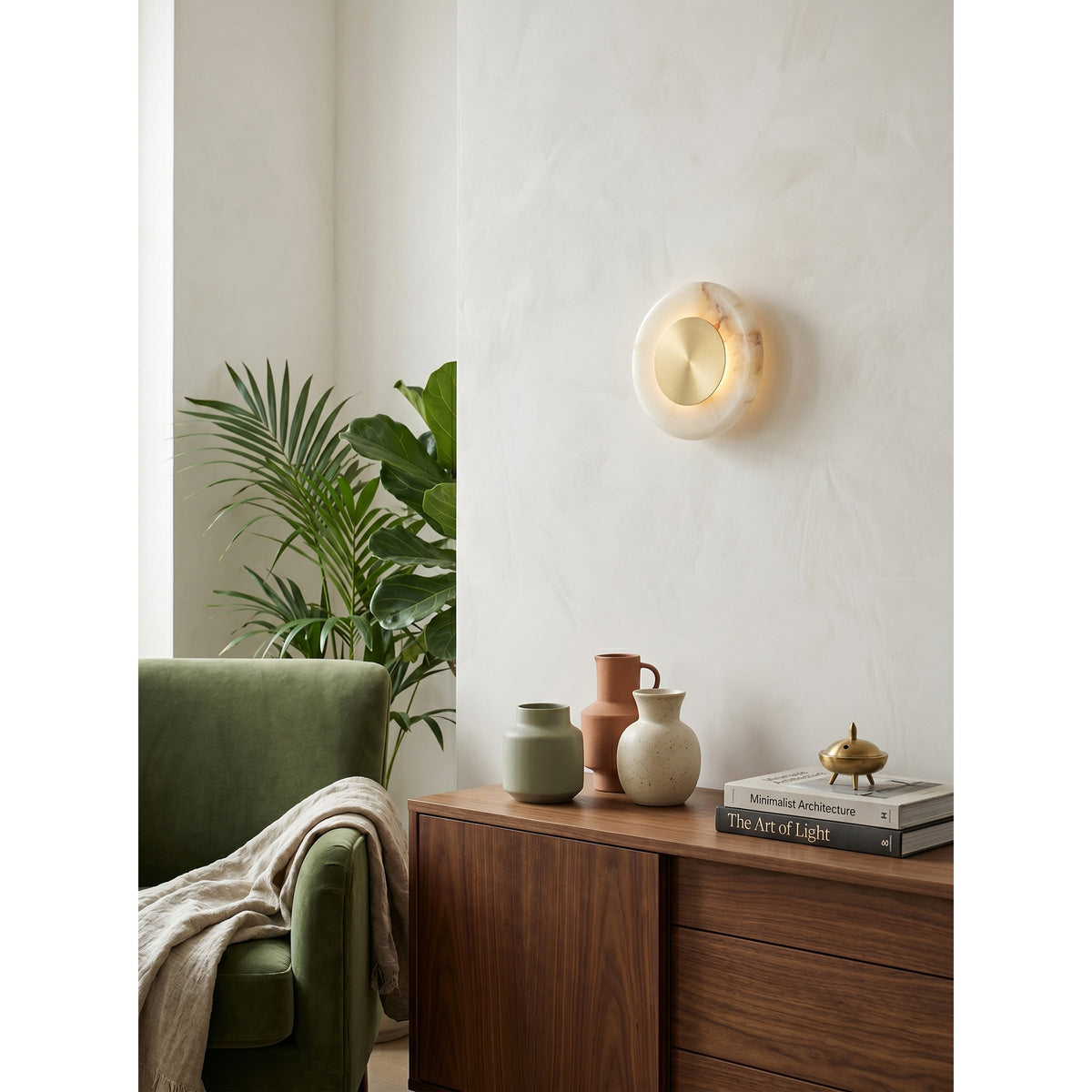 Noveren wandlamp onyx