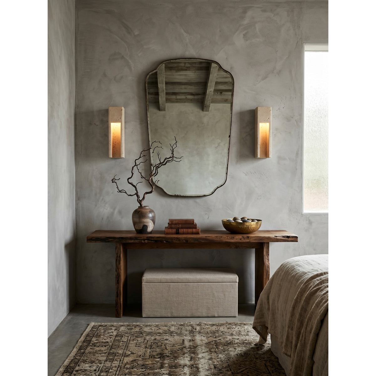 Graziano travertin wandlamp