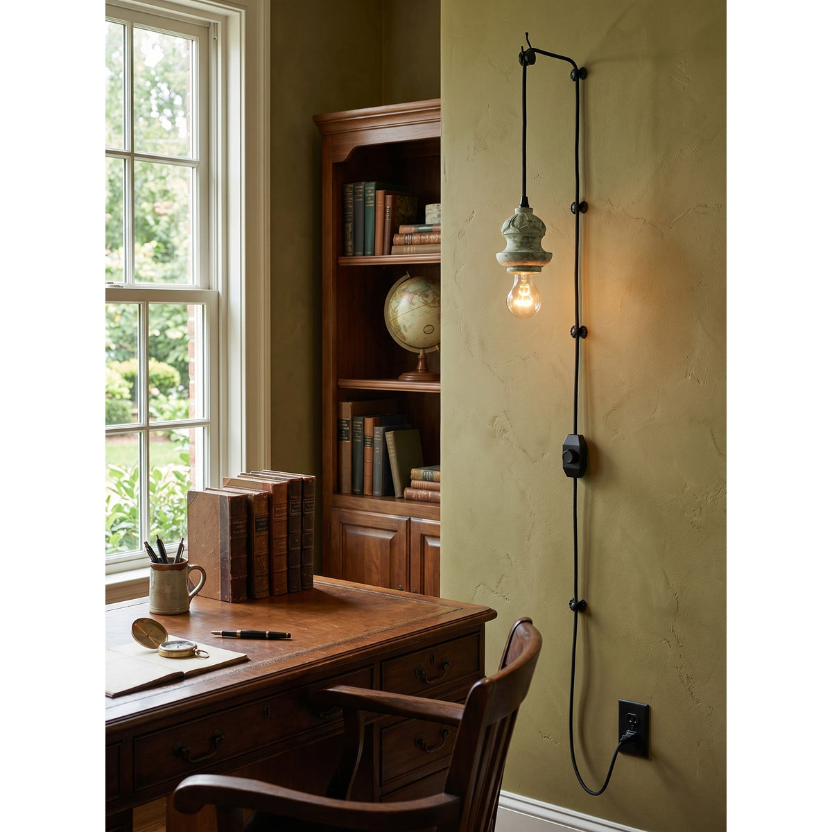 Vornel houten hanglamp met zwang